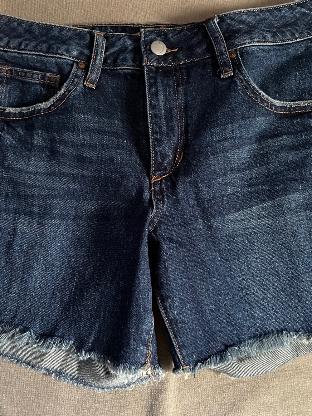 Joe’s Jeans Dark Wash Distressed Cutoff Denim Shorts Frayed Hem Size 27